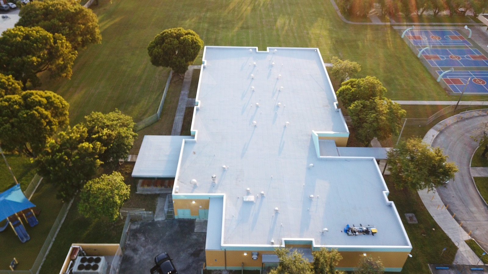 Commercial roof repair by Caston Roofing