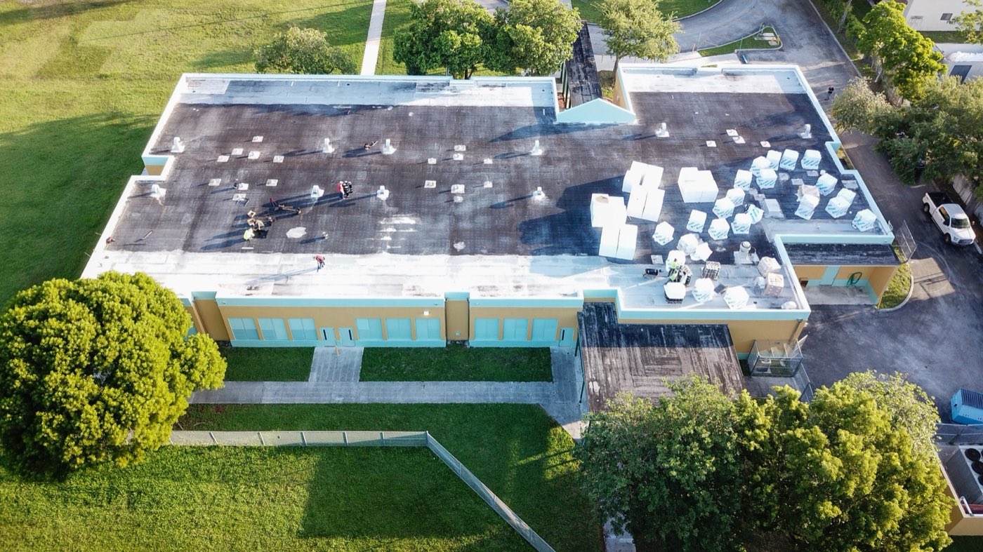 Commercial metal roof by Caston Roofing