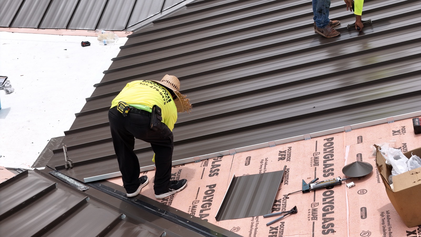 Residential roof in the Miami Lakes area