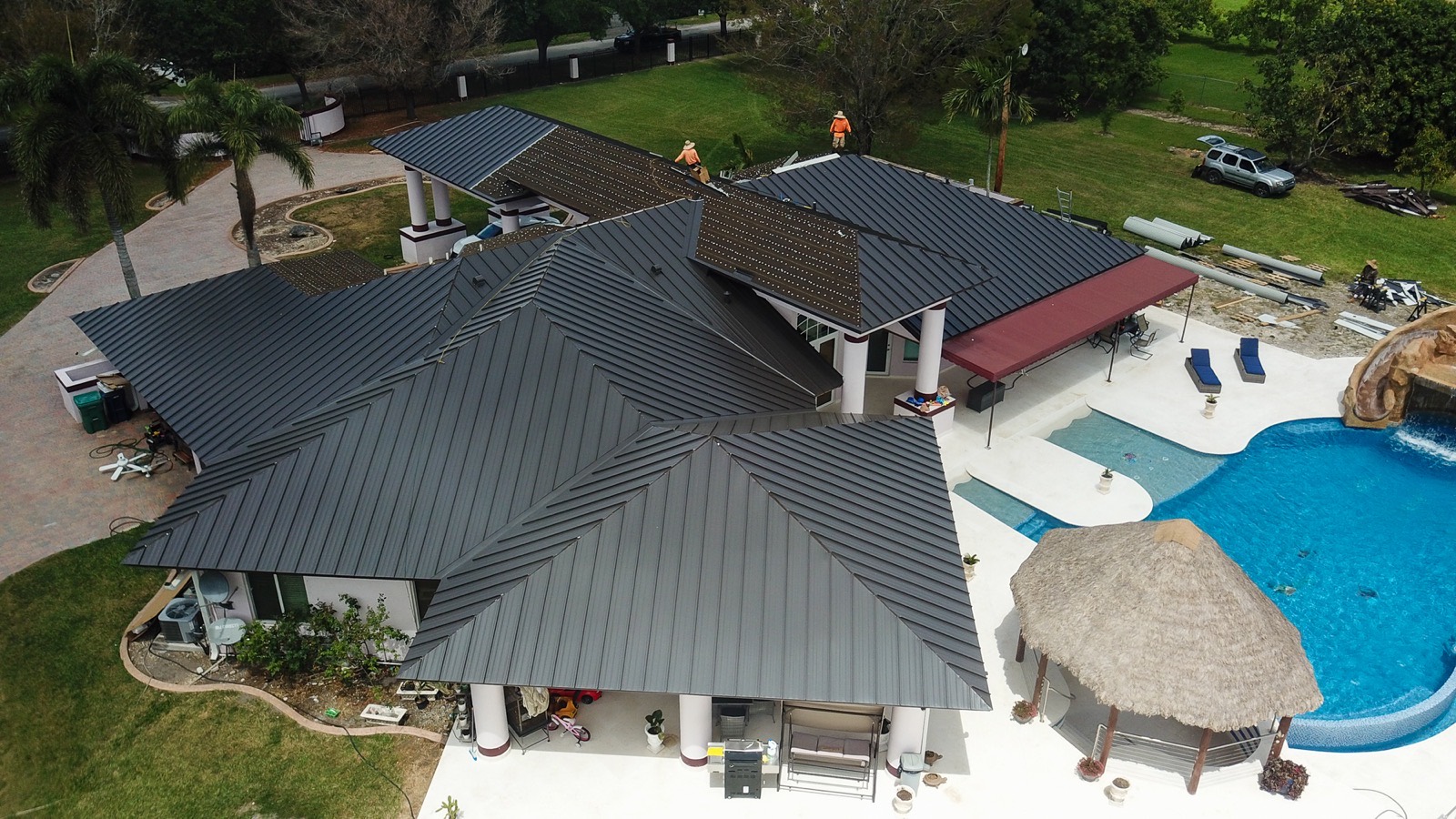 Completed roof replacement on a Miami home